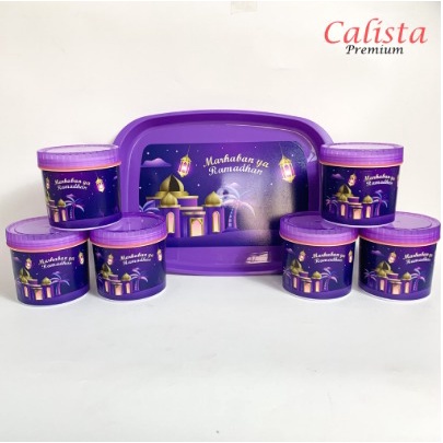 Calista Tonam IML Toples Lebaran Toples Kue dan Nampan Set 7 in 1