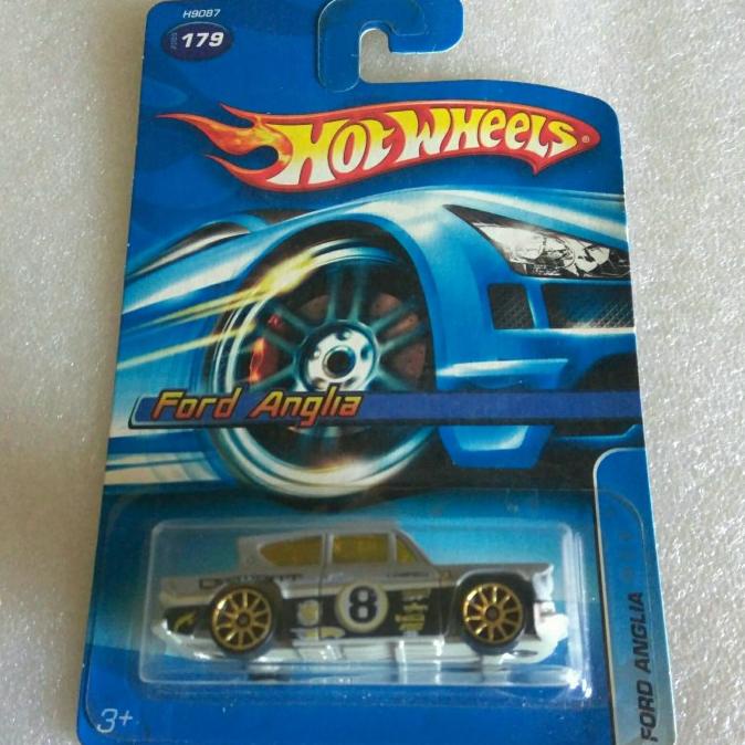 HOT WHEELS FORD ANGLIA. BLUE CARD 2005. MOBIL CLASSIC ANTIK.