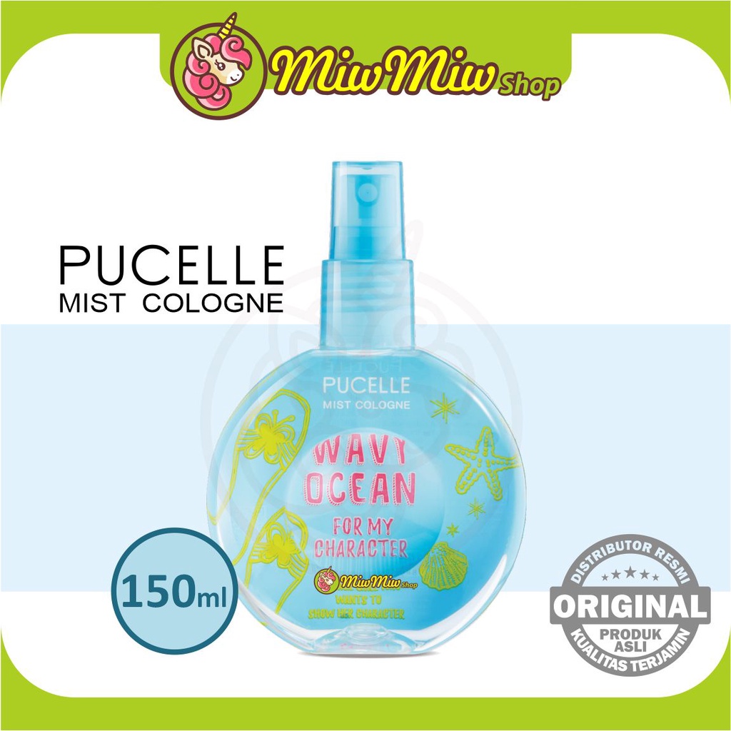 PUCELLE Mist Cologne - Body Spray for Girls (Parfum Remaja Putri/ Wanita) 150 ml