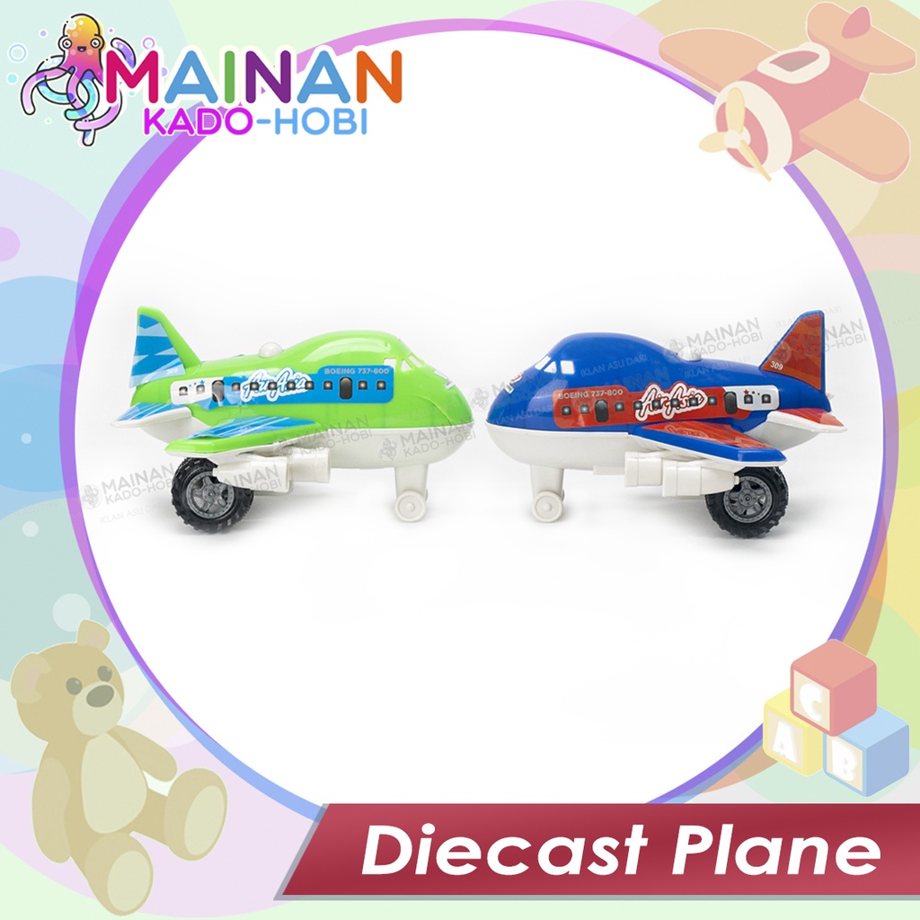 KADO MAINAN ANAK MINIATUR DIECAST KENDARAAN AIR BUS PESAWAT TERBANG