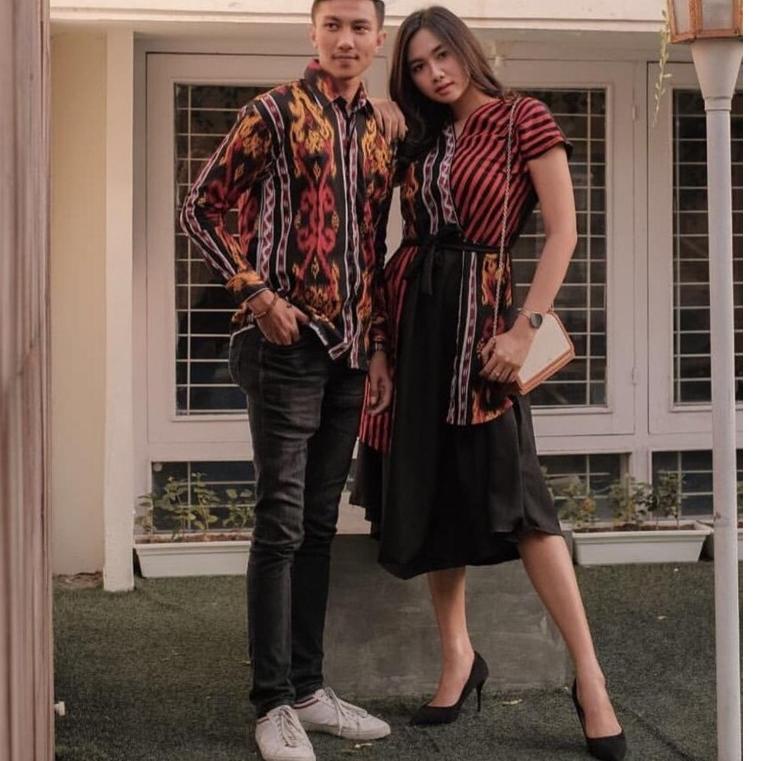 HOT SALE COUPLE AYAMIA BATIK KAMPUS DRESS KONDANGAN DRESS NATAL COUPLE KONDANGAN DRESS ETNIK DRESS C