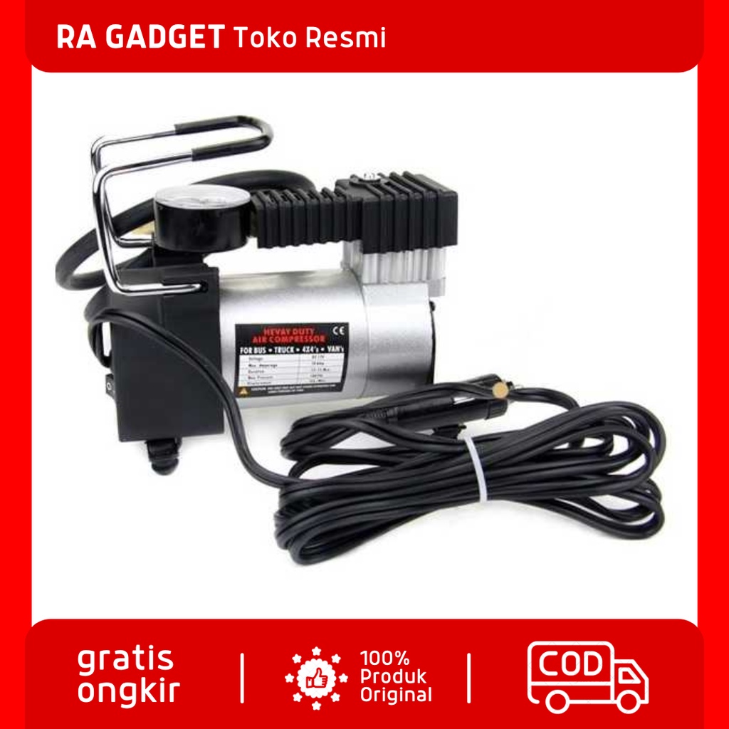 Kompressor Angin Heavy Duty Air Compressor DC 12V 150 PSI / Compressor Mini Listrik Airbrush Cat Pom