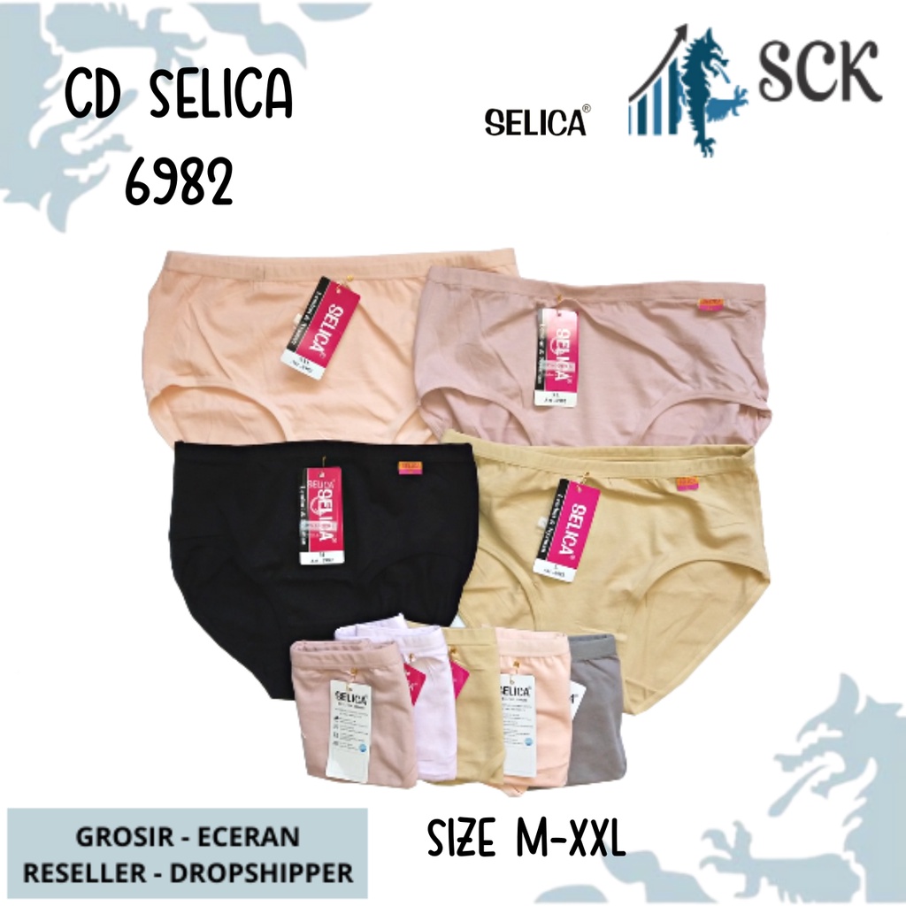 CD Wanita SELICA 6982 bahan Katun Halus / Pakaian Dalam Wanita Seamless / CD Wanita SELICA 6982 - sckmenwear GROSIR