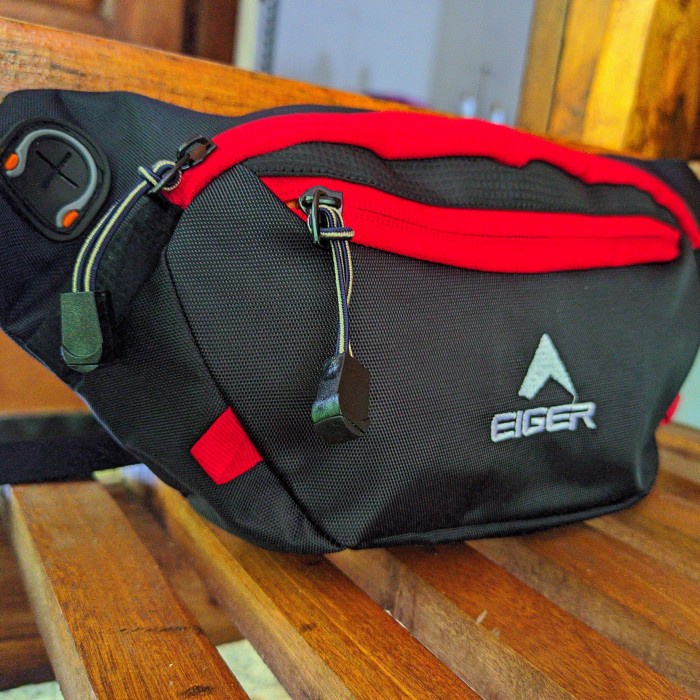 PROMO SLIM BAG TAS SELEMPANG EIGER MURAH COD TAS PRIA TAS WAISTBAG 001 - CORDURA MERAH TERLARIS KEKI