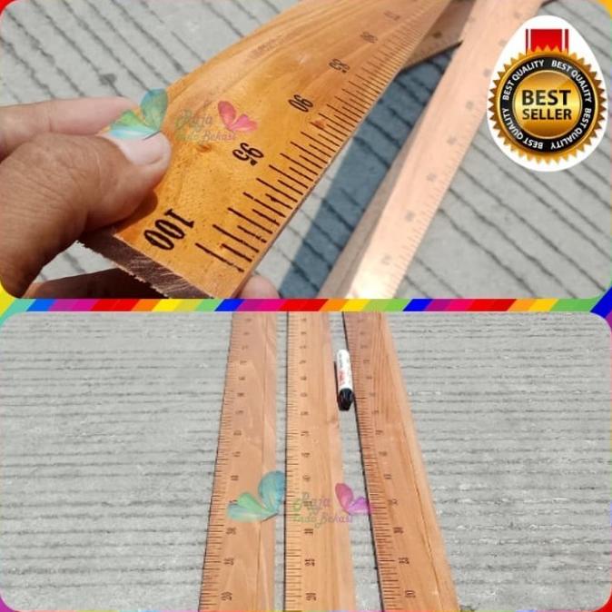 

PENGGARIS KAYU BAGUS 1 METER 100CM - PAPAN TULIS ALAT KUALITAS BAGUS .