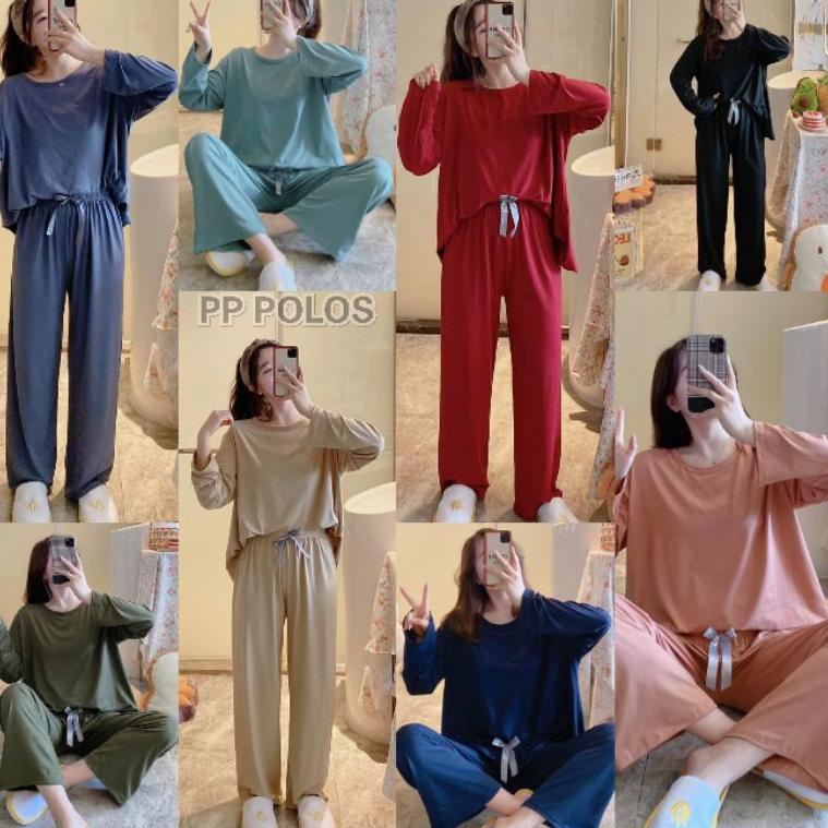 TERPERCAYA PIYAMA PP BAJU TIDUR WANITA IMPORT/piyama baju tidur bts/ONESET POLOS