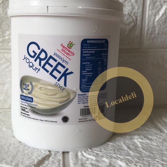 

☁ HEAVENLY BLUSH GREEK PLAIN YOGHURT/ GREEK PLAIN YOGURT/ GREEK YOGHURT ORIGINAL 1 KG ☏