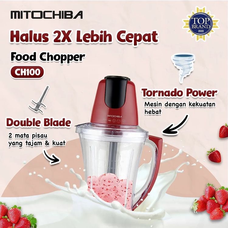 Chopper Blender Mitochiba New CH100 kapasitas 1.5 Liter