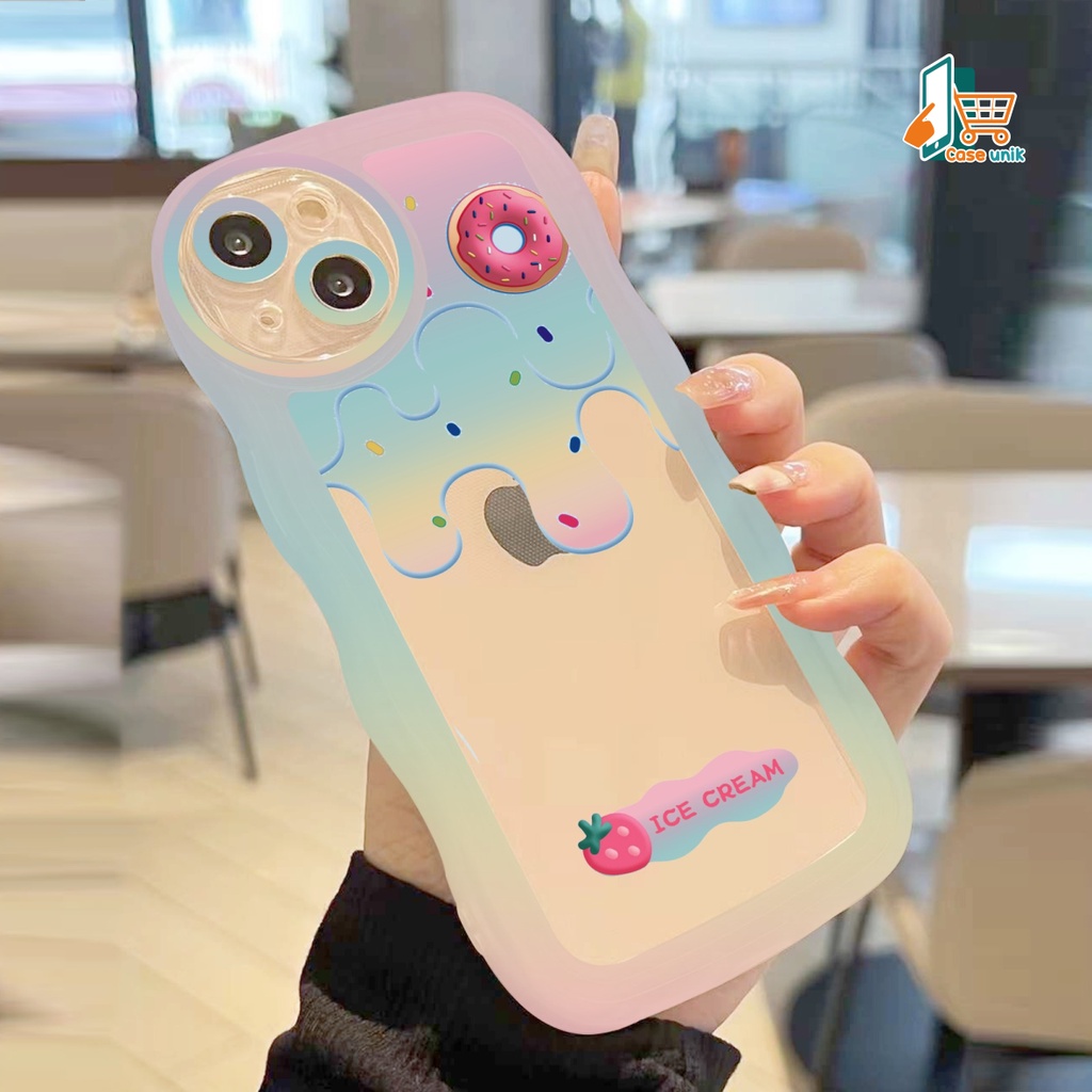 SS143 SOFTCASE SILIKON WAVY ICE CREAM FOR REALME C1 C2 5 5I C3 9 9I 10 C11 C12 C25 C15 C20 C21 C21Y C25Y C30 C31 C33 C35 C55 NARZO 50I 50A PRIME CS5362