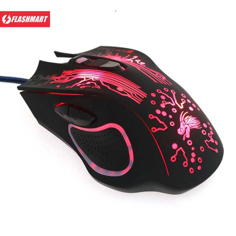 Flashmart Mouse Gaming USB 3200 DPI dengan LED RGB - X13