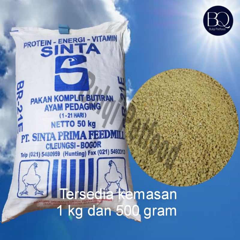 Pur ayam pedaging BR21E SINTA pakan ayam pedaging Repack