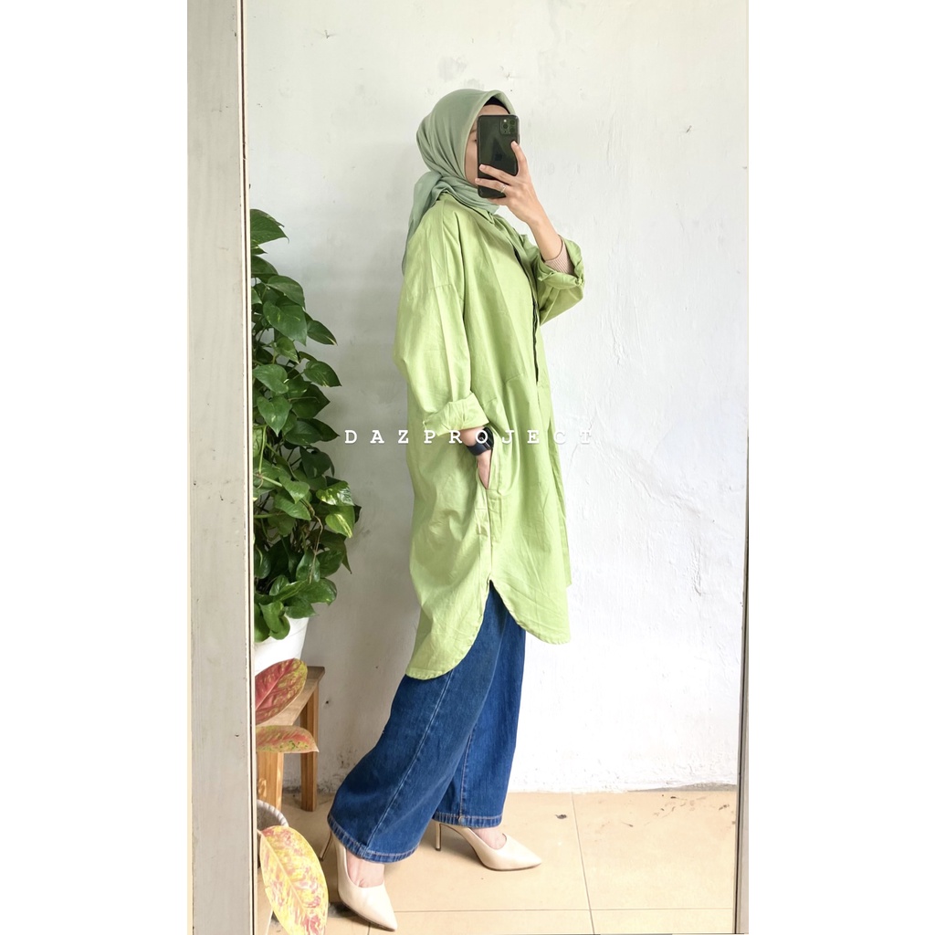 Malika Poplin Tunik kantung Polos LD 130 by DAZPROJECT