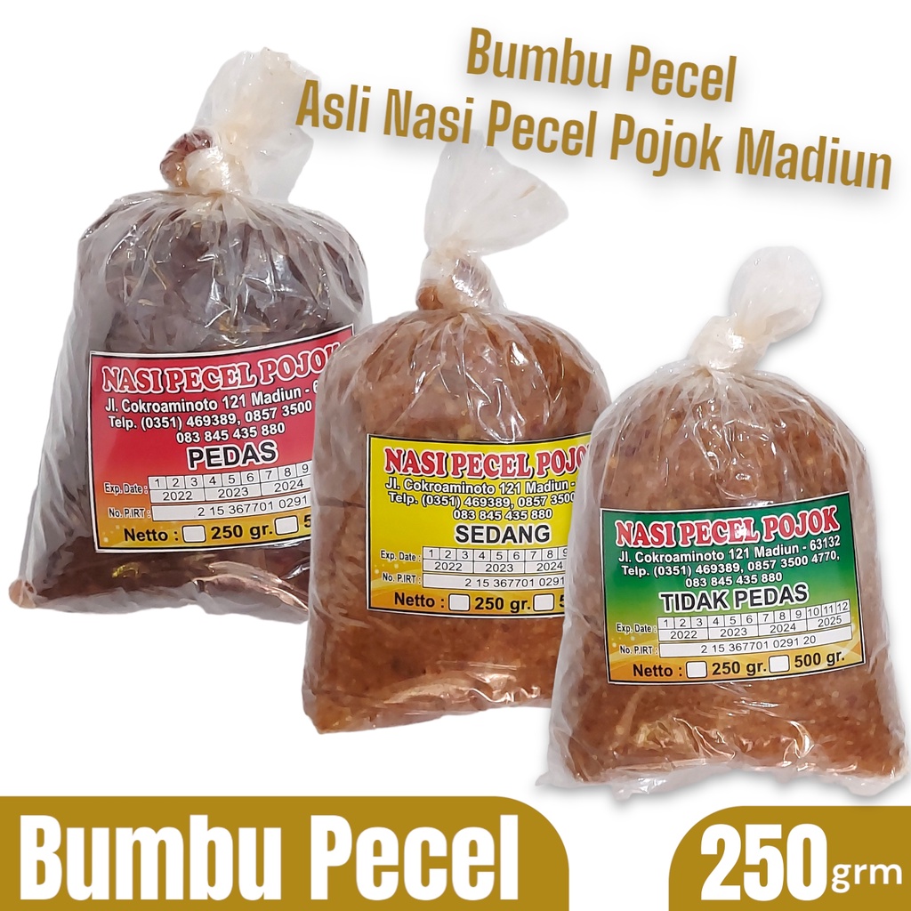 

Sambal Sambel Pecel Bumbu Kacang Instan Nasi Pecel Pojok Madiun Rasa Sedang