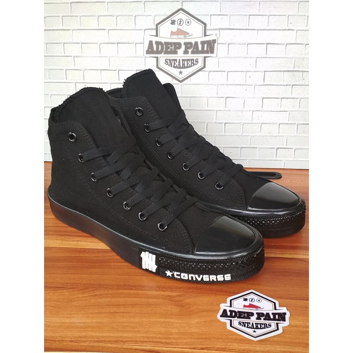 SEPATU ALL STAR CONVERSE TINGGI FULL HITAM PREMIUM QUALITY