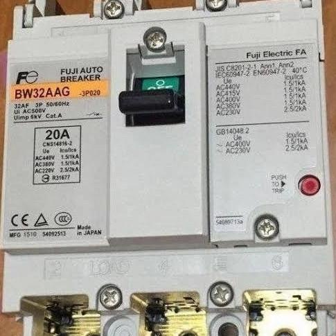 Breaker NFB MCCB BW32AAG 3P 20A Fuji electric original BW32 AAG