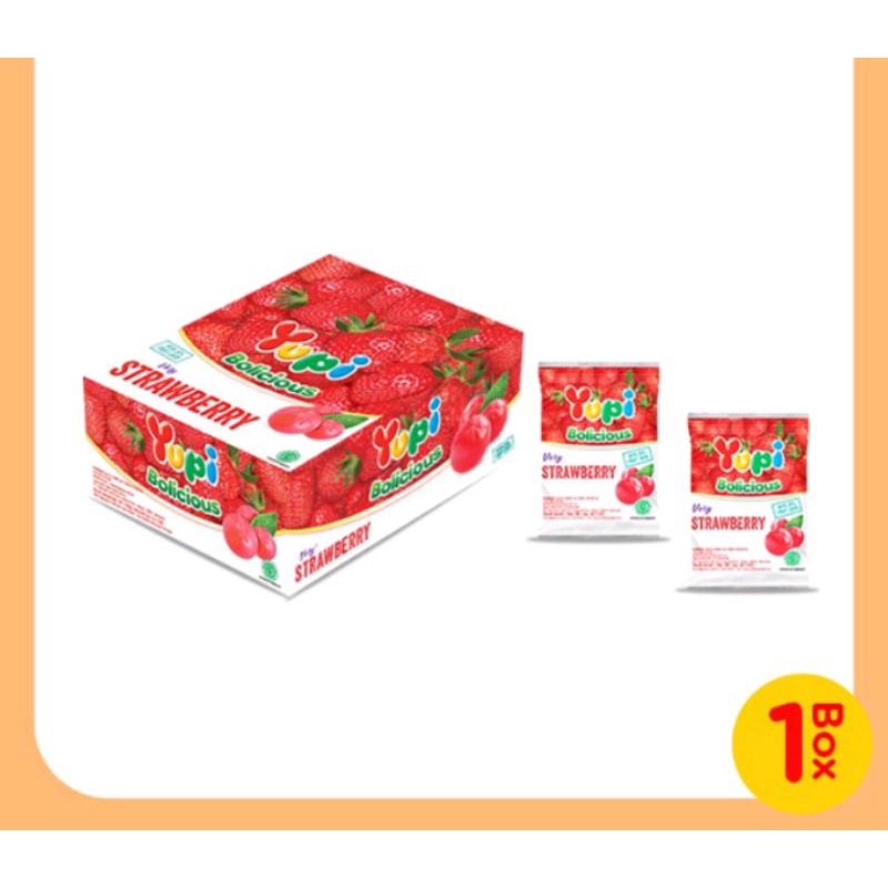 BOX - Yupi Bolicious Bolicius Permen Jelly Lunak Murah Aneka Rasa
