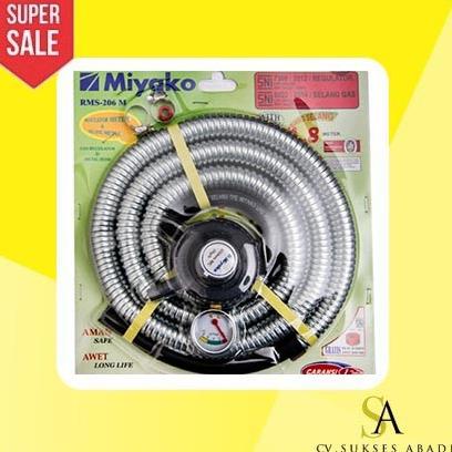 PALING DICARI Selang dan Regulator RMS206M Kompor Gas LPG Miyako RMS-206 M RMS 206M Regulator Set Te