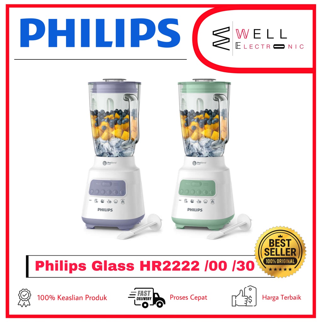 PHILIPS BLENDER KACA/GLASS JAR 2L HR2222/00 HR2222/30  HR 2222