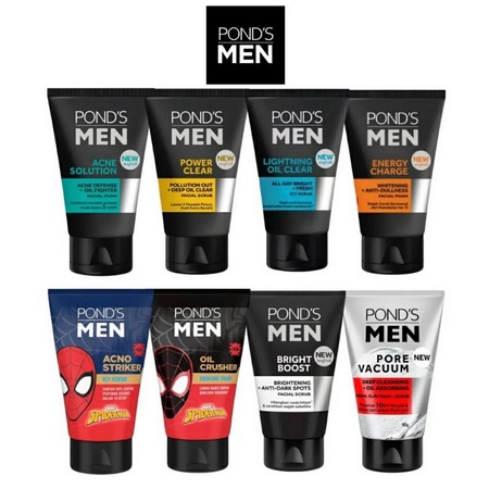 Ponds Men Facial Foam Bright Boost/Ultra Bright Oil Sabun Cuci Muka Brightening 50G/100G