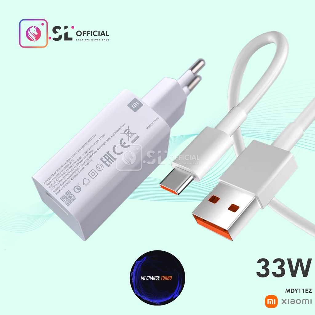 CHARGER XIAOMI TYPE C ORIGINAL FAST CHARGING 33W 65W 67W FOR REDMI NOTE 7/ 8/ 8 PRO/ MI8/ MI9/ MI10