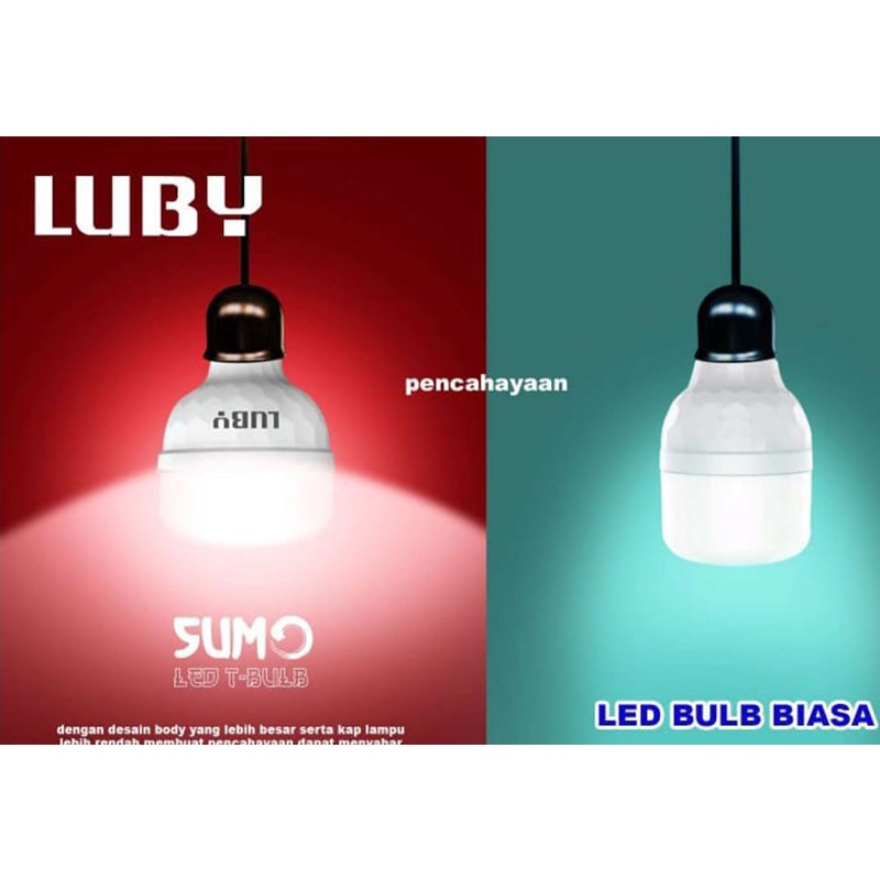 LAMPU BOHLAM LED LUBY SUMO CAHAYA PUTIH 12W / 16W / 22W / 30W / 40W GARANSI 1 TAHUN