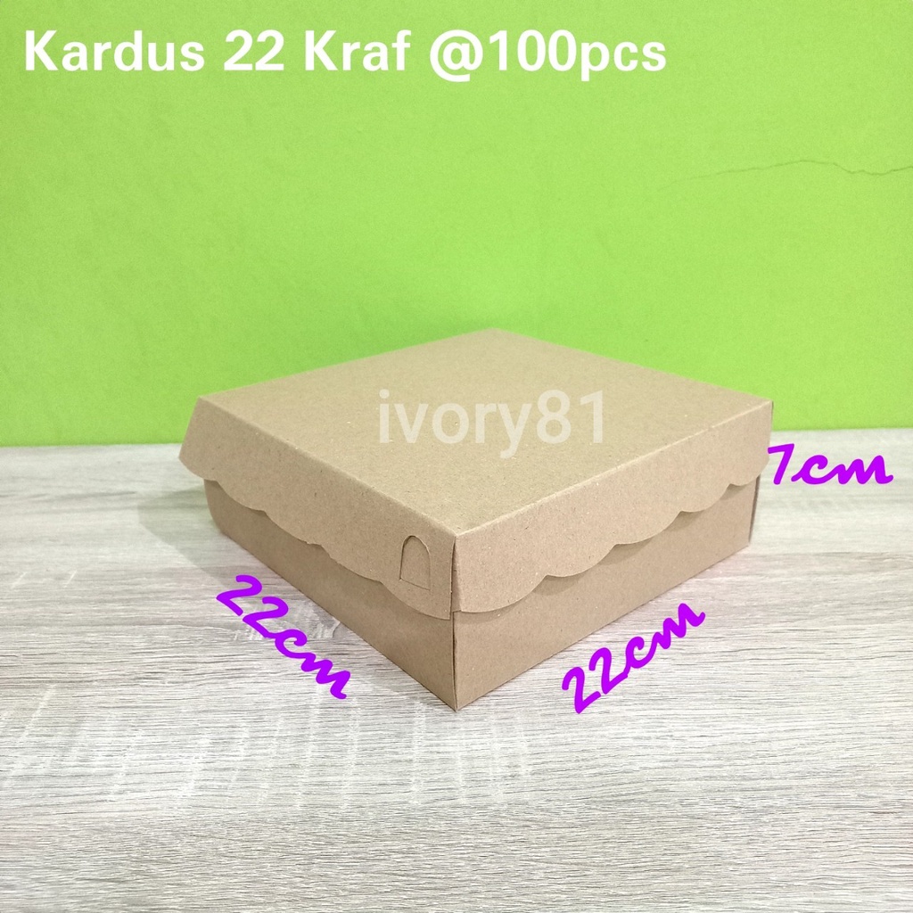 

Kardus coklat 22x22 kraf 350gsm kardus nasi coklat