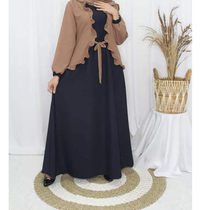 TERBARU gamis polos rempel rompi L XL XXL