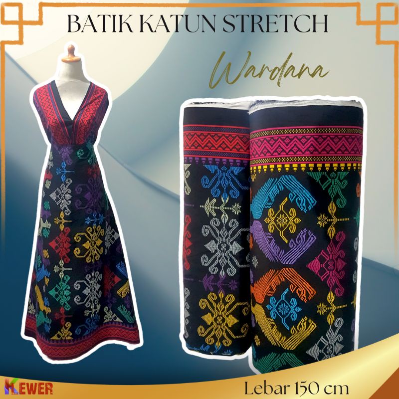 Bahan Kain Batik Katun Stretch/Melar Wardana batik cotton halus lembut murah meteran