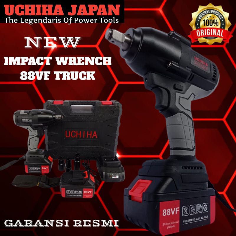 Mesin pembuka baut uchiha type 88vf ban roda mobil CVT motor impact wrench Impek buka mur obeng dll