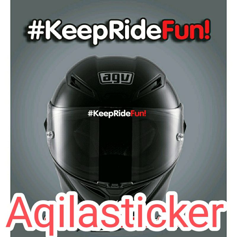 stiker helm sticker keep ride fun