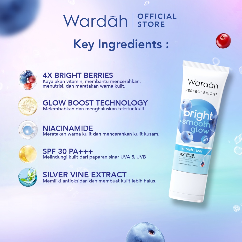 Wardah Perfect Bright Series Creamy Foam 100 Ml | Moisturizer | Peel Of Mask | Tone Up Cream | Tone Up MIcellar Water