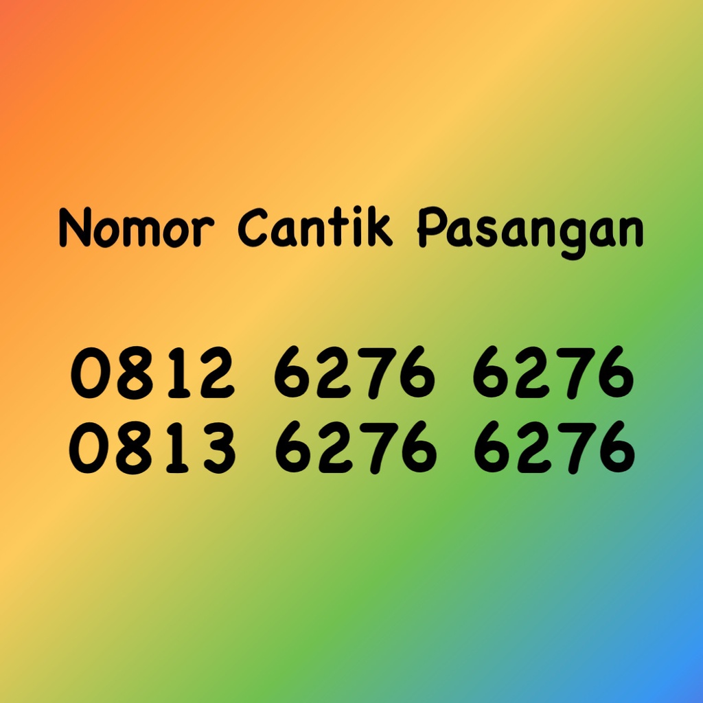 Nomor Cantik Pasangan Double ABCD - 76 - 0812 & 0813 6276 6276