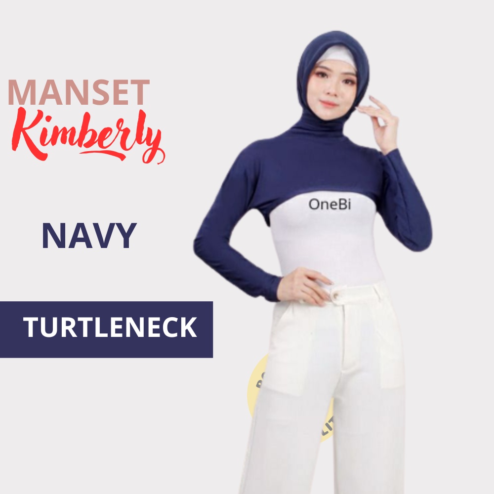 Manset Kimberly Turtleneck Kerah Berdiri Lengan Panjang wanita Croptop Long Balero