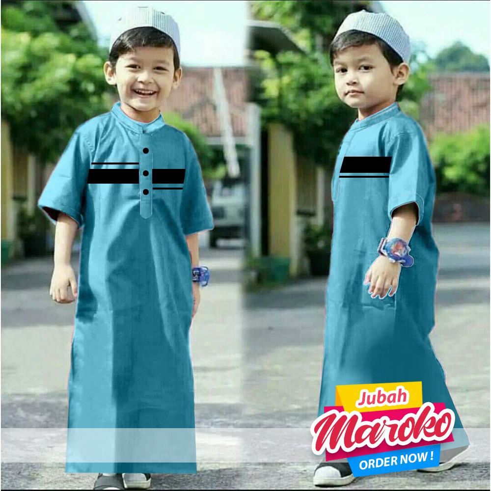 "PROMO" Baju Koko Anak Laki Laki Model Gamis Maroko Terbaru 2022 Murah / Kurta / Baju Jubah Anak / B