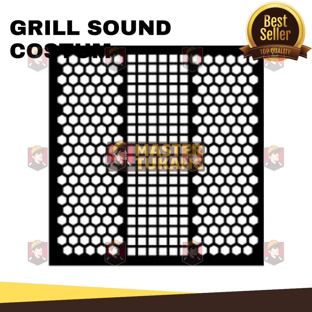 Grill sound costum ukuran Bebas Request Bisa Dikasih Nama Audio dan Logo Audio