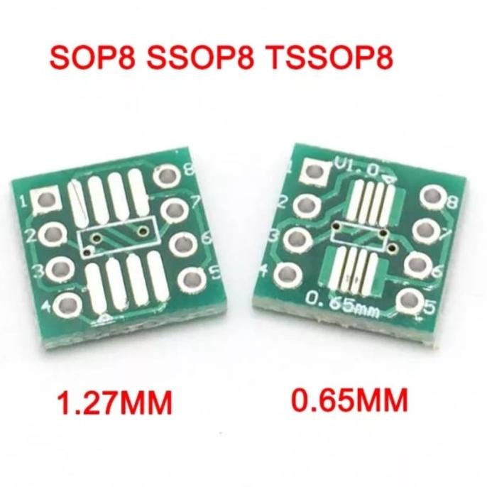 pcb adapter konverter ic SMD sop8 ssop8 tssop8 ke DIP muri33l Segera Beli