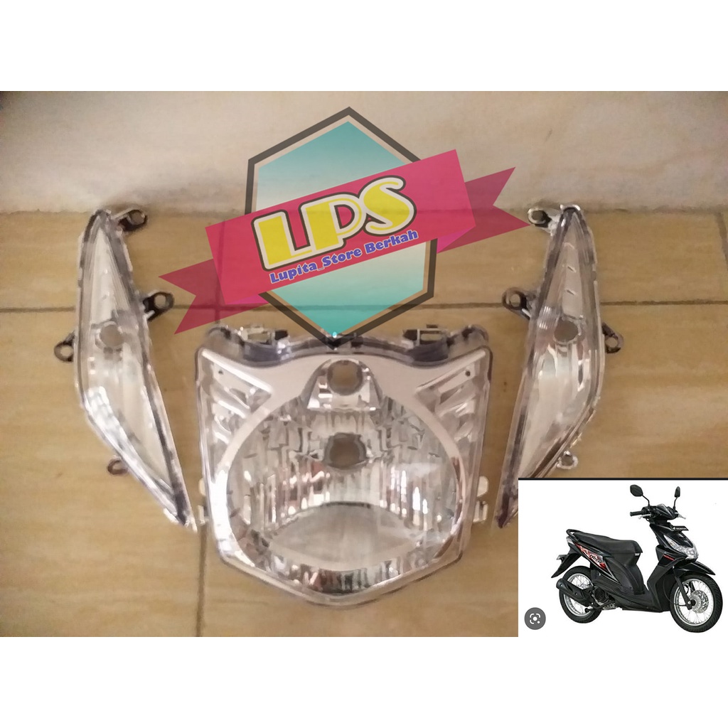 Paket Reflektor + Lampu SEN Depan Beat Karbu 2008-2012 Termurah