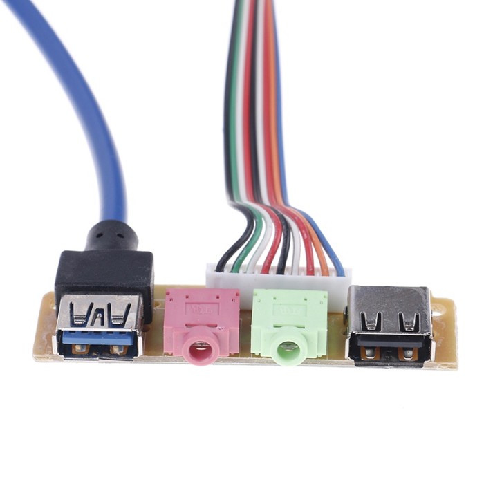 (LUCKID) PANEL DEPAN PORT USB 2.0 + 3.0 UNTUK CASING KOMPUTER PC TERMURAH