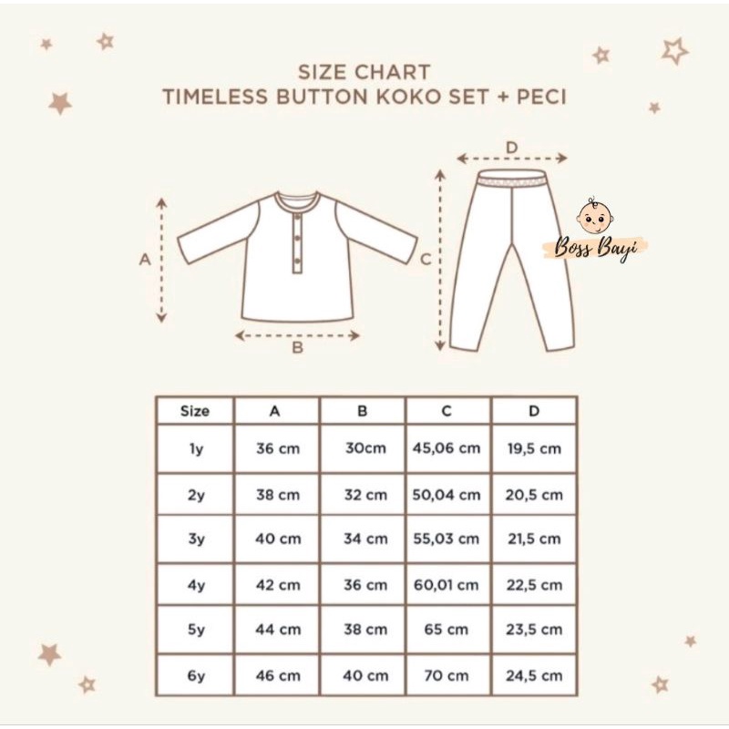 LITTLE PALMERHAUS - Timeless Button Koko Set + Peci Anak