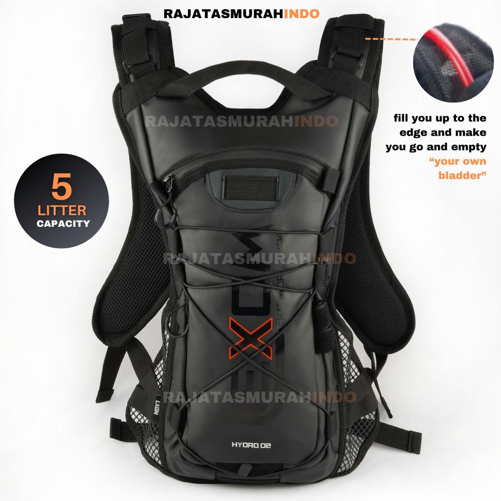 RTM - DEMON HYDRO 0.2 - EXOM SPORT HYDRATION BACKPACK 5 LITER WATERPROOF - TAS TRAIL - TAS SEPEDA TAS HYDROPACK - OUTDOOR BACKPACK