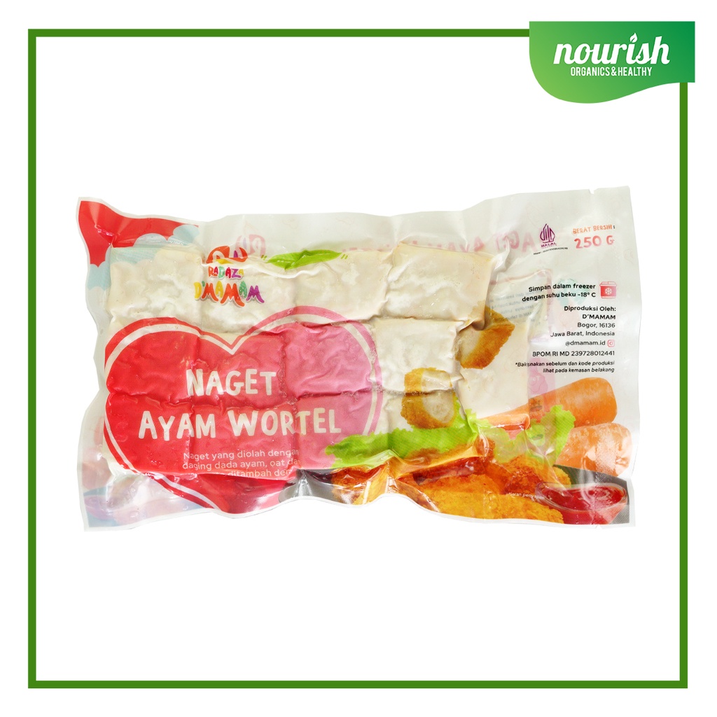 

D'MAMAM - Nugget Ayam Wortel NO MSG, HALAL, BPOM 250gr