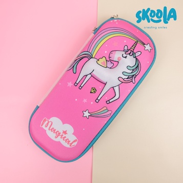 Skoola Tempat Pensil Anak Perempuan Hardtop 3D Lucu Unicorn Rabbit Cat - Tepen