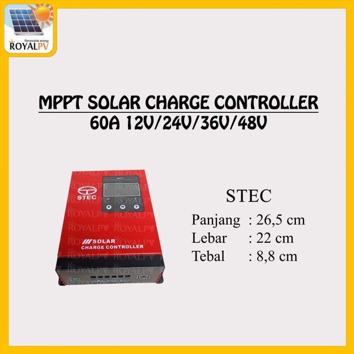 Terlaris Solar Charger Controller Mppt 60A Stec