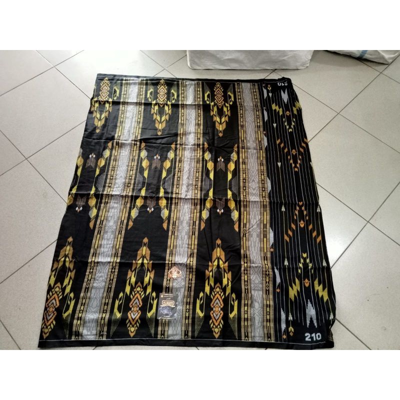 Sarung Al Samsi 210 Motif BHS Black Series |bisa COD Bayar Di Tempat