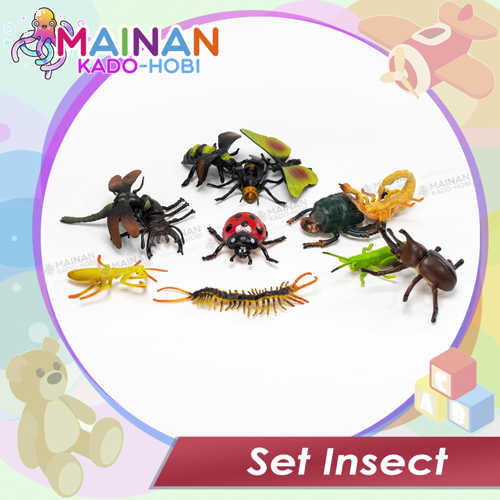 1 SET KANTONG MAINAN EDUKASI ANAK MINIATUR HEWAN SERANGGA MYSTICAL INSECT