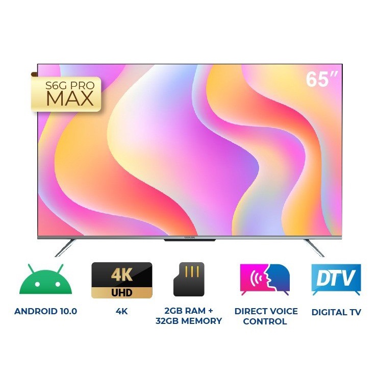 COOCAA 65 Inch 65S6G PRO MAX - Android UHD 4K Digital TV