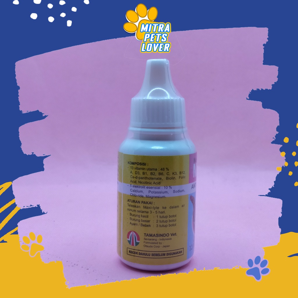 OBAT ANTI STRES BURUNG SEBELUM BERTANDING - MAXI LYTE DROP 10 ML - MENGHILANGKAN STRESS SEBELUM LOMBA MENGANDUNG VITAMIN MICROVIT PROSOL UNTUK MERPATI BALAP PERKUTUT AYAM ADUAN BURUNG KICAU AYAM PETELUR BEBEK BERKUALITAS MURAH ORIGINAL MITRAPETLOVER