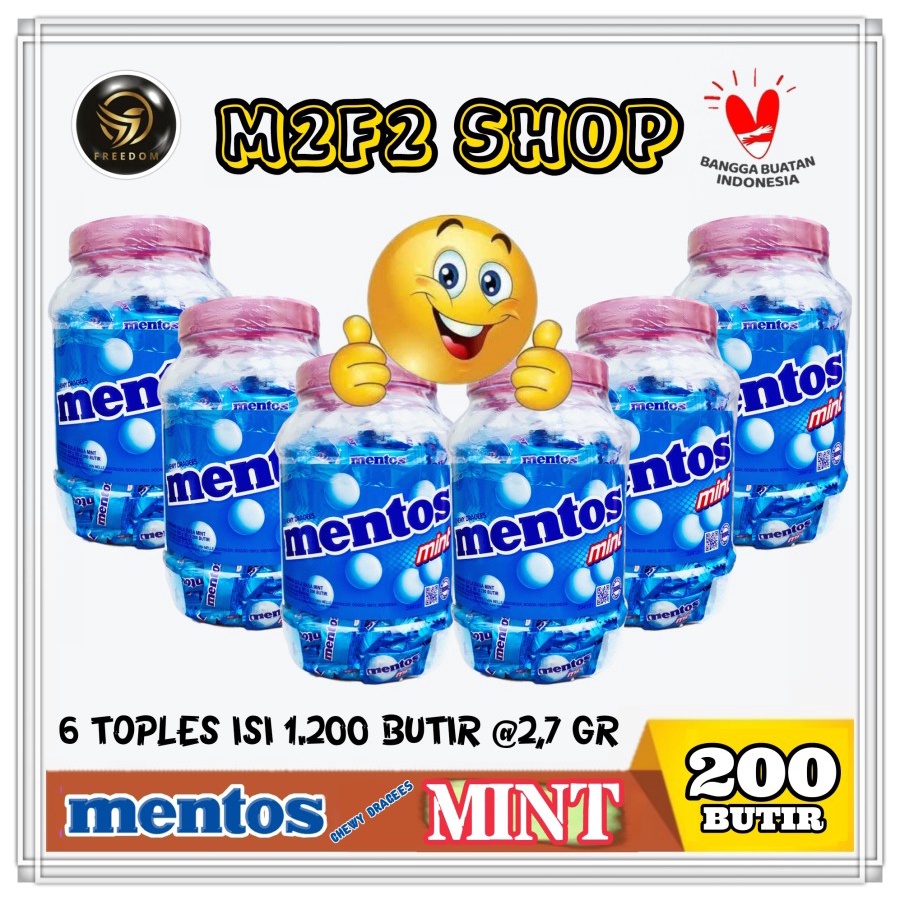 

Permen Mentos Mint Chewy Dragees Jar | Toples - 540 gr (Kemasan 6 Pcs)