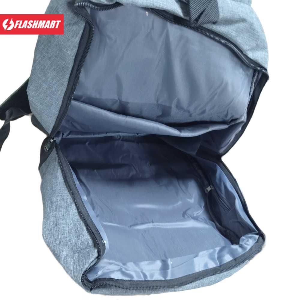 Flashmart Tas Ransel Laptop Backpack dengan USB Charger Port - F7221