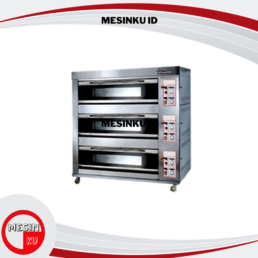 Gas Oven Roti 3 Deck 6 Trays OVN-60 Mesin Pemanggang Roti Wirastar
